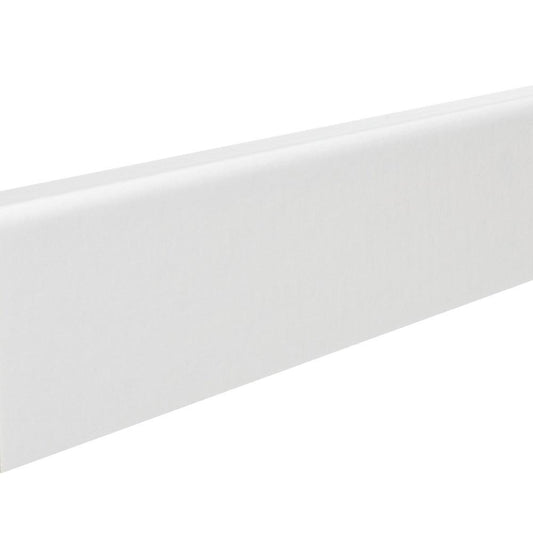 Stecksockelleiste 16x40mm ohne Fräsung 2,5m foliert strong, matt-optik weiß