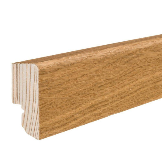 Stecksockelleiste 16x40mm ohne Fräsung 2,5m furniert matt-versiegelt Eiche
