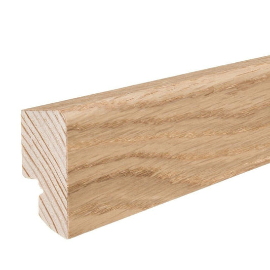 Stecksockelleiste 16x40mm ohne Fräsung 2,5m furniert matt-versiegelt Eiche lichtweiß