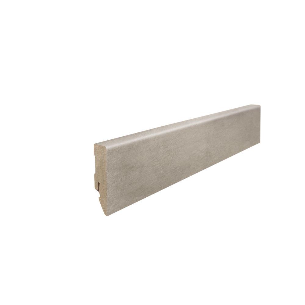 Stecksockelleiste 16x58mm 2,2m MDF-foliert Beton hell*