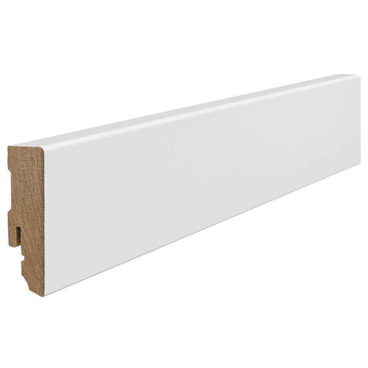 Stecksockelleiste 16x58mm Kubus 2,2m foliert weiß