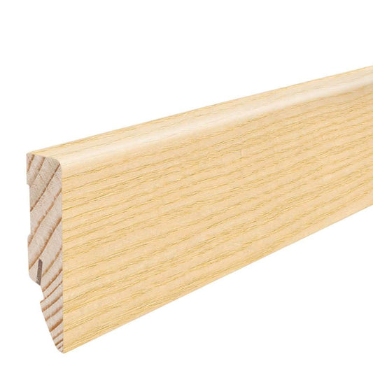Stecksockelleiste 16x58mm Kubus 2,2m furniert geölt Esche