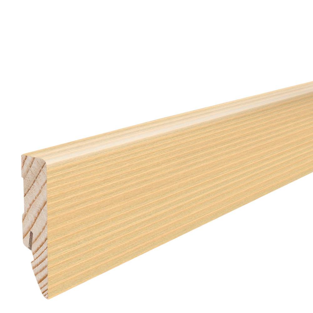 Stecksockelleiste 16x58mm Kubus 2,2m furniert geölt Tanne