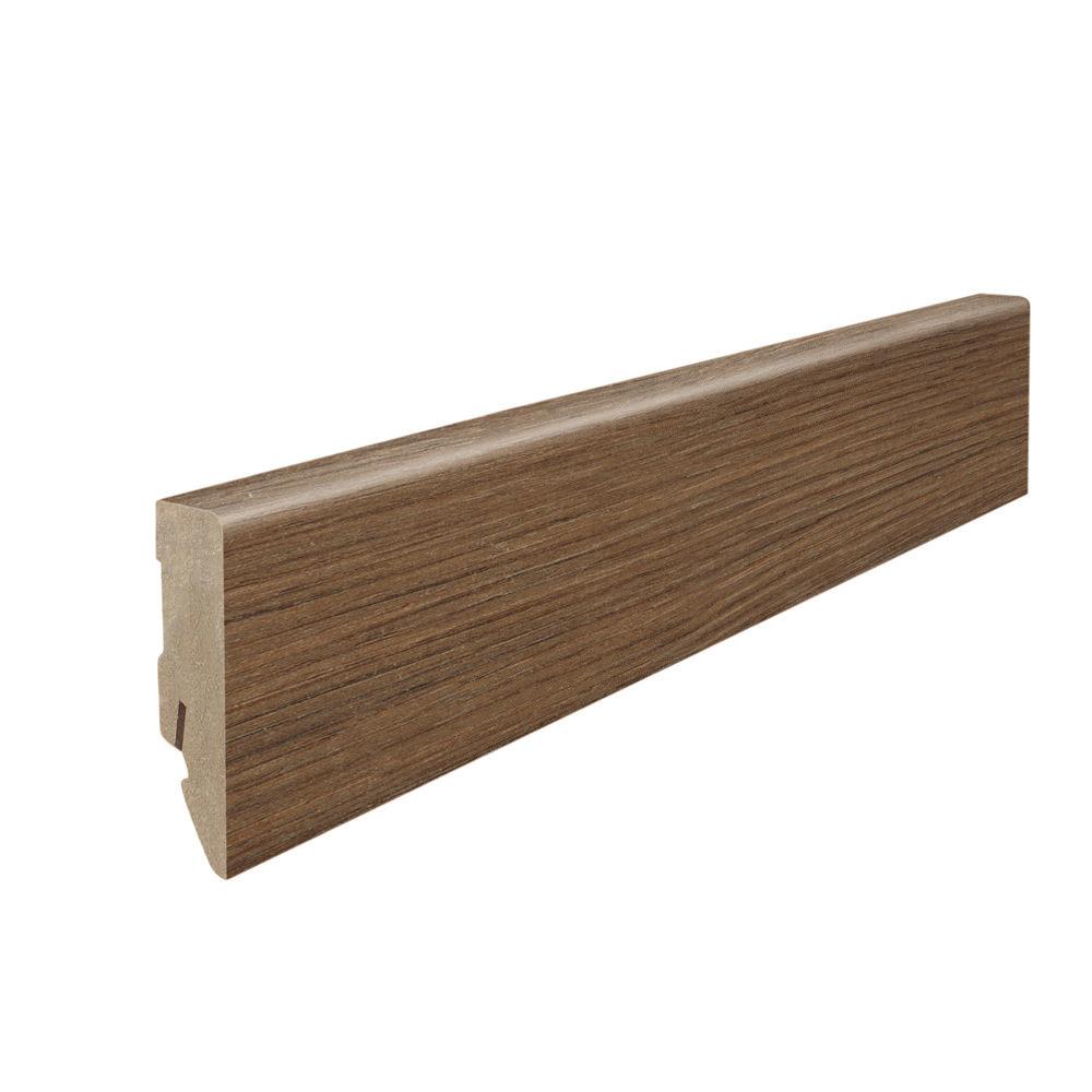 Stecksockelleiste 16x58mm Kubus 2,2m MDF-foliert Eiche Bari bernstein*
