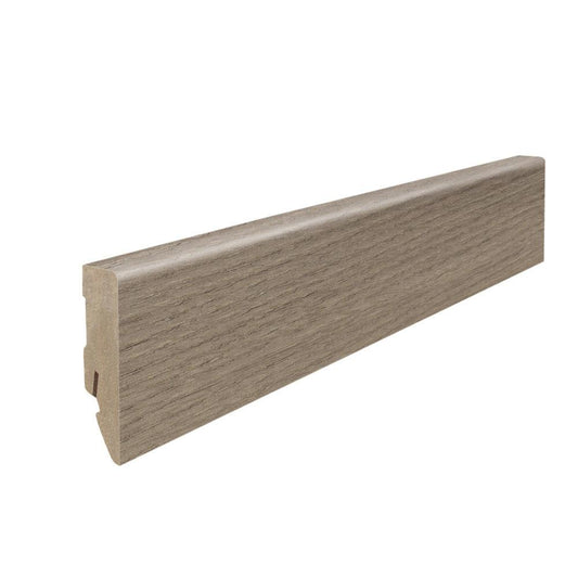 Stecksockelleiste 16x58mm Kubus 2,2m MDF-foliert Eiche Bari grau*