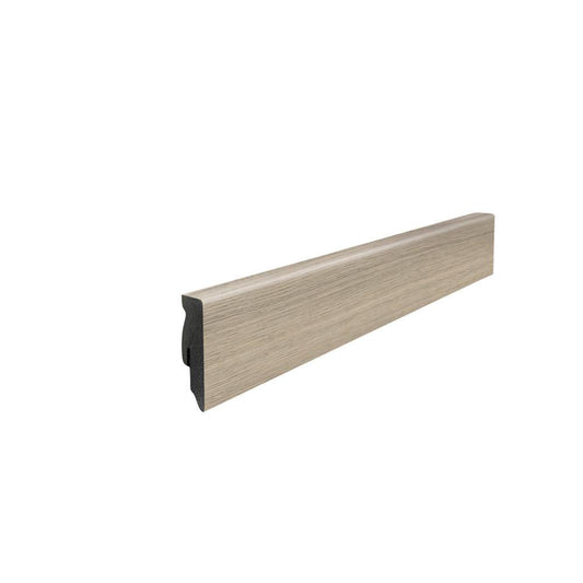 Stecksockelleiste 16x58mm Kubus 2,2m MDF-foliert Eiche Emilia samtgrau*