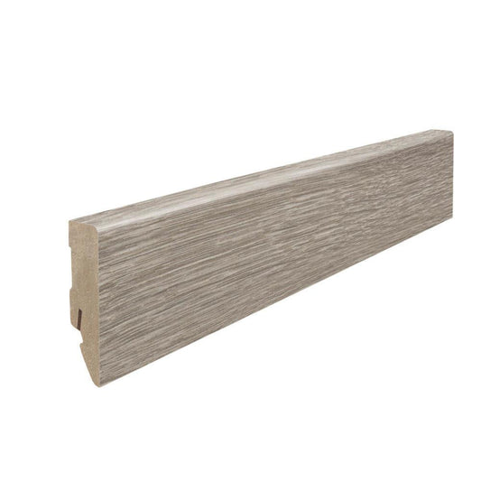 Stecksockelleiste 16x58mm Kubus 2,2m MDF-foliert Eiche Flavia grau*