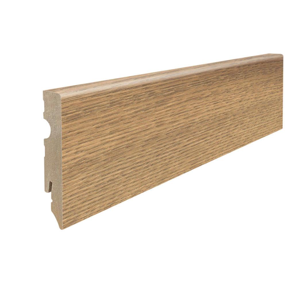 Stecksockelleiste 16x58mm Kubus 2,2m MDF-foliert Eiche Flavia natur*