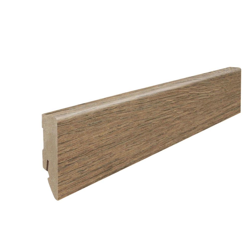 Stecksockelleiste 16x58mm Kubus 2,2m MDF-foliert Eiche Scarpa geräuchert*