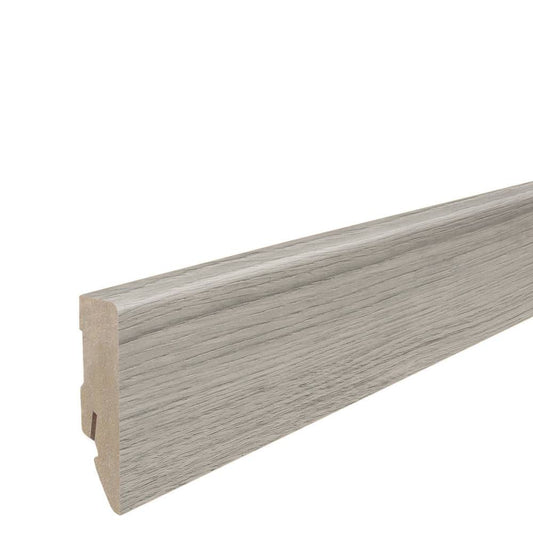 Stecksockelleiste 16x58mm Kubus 2,2m MDF-foliert Eiche Sheffield grau*