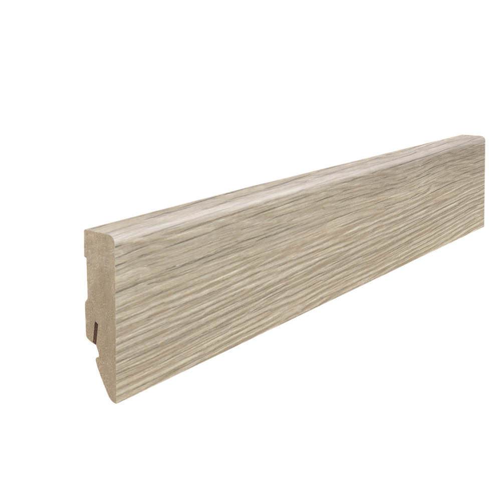 Stecksockelleiste 16x58mm Kubus 2,2m MDF-foliert Eiche Torri grau*