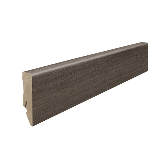 Stecksockelleiste 16x58mm Kubus 2,2m MDF-foliert Nussbaum Cesano*