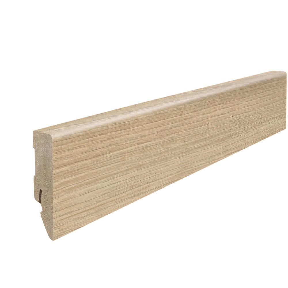 Stecksockelleiste 16x58mm Kubus 2,2m MDF-foliert Silberahorn Vario*