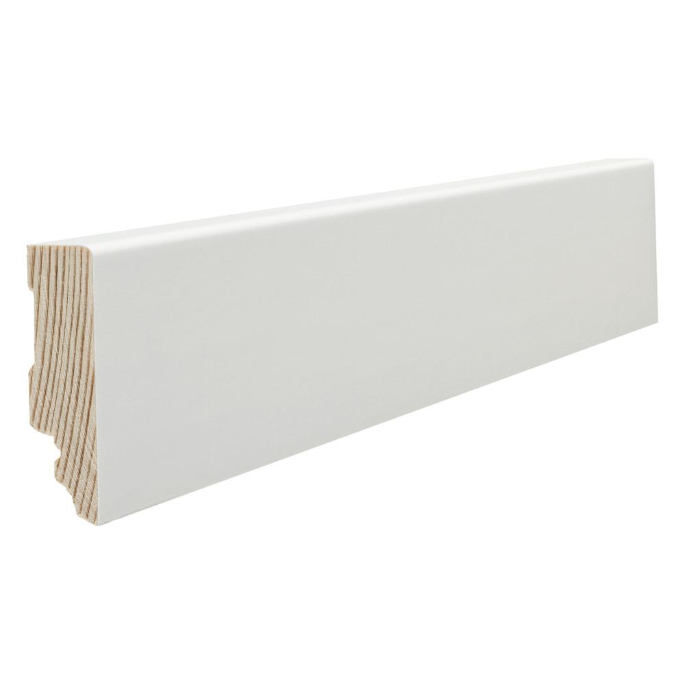 Stecksockelleiste 16x58mm ohne Fräsung 2,2m foliert strong, matt-optik weiß