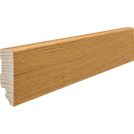 Stecksockelleiste 16x58mm ohne Fräsung 2,5m furniert geölt Eiche