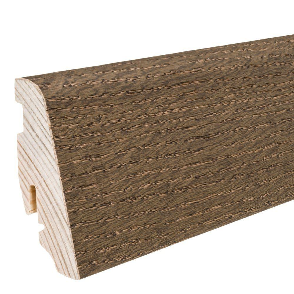Stecksockelleiste 19x58mm 2,2m furniert geölt Eiche schilfbraun