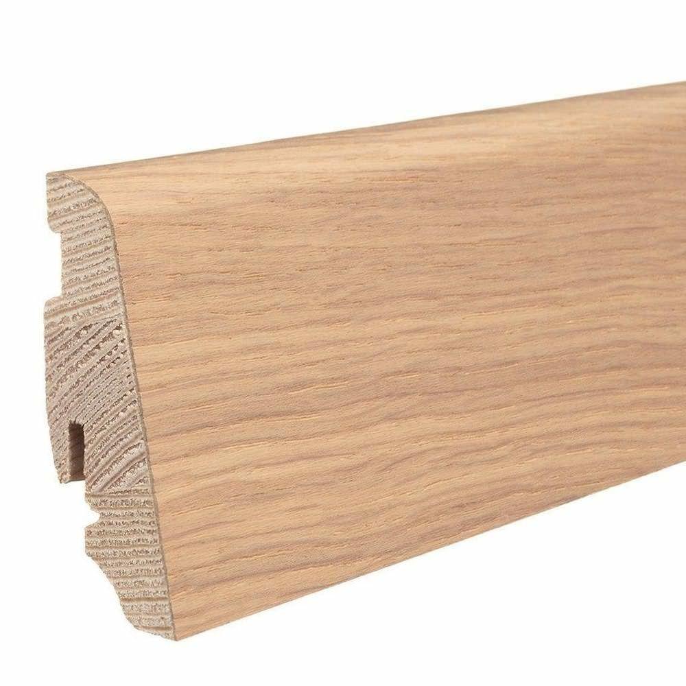 Stecksockelleiste 19x58mm 2,2m furniert geölt Eiche weiß / sand pur