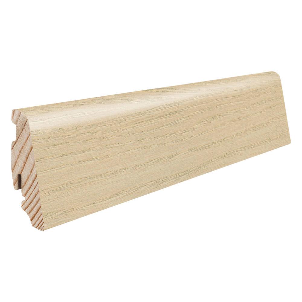 Stecksockelleiste 19x58mm 2,2m furniert geölt Esche lichtweiß
