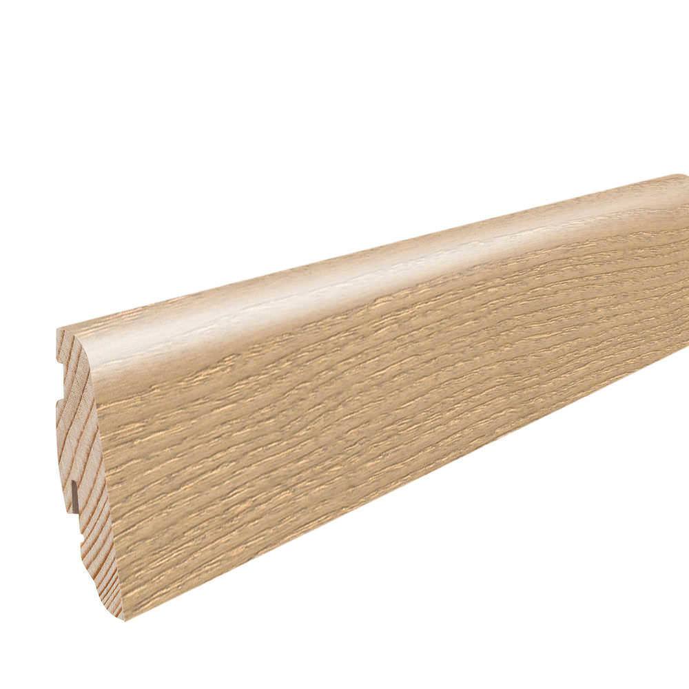 Stecksockelleiste 19x58mm 2,2m furniert geölt Esche pastellcreme