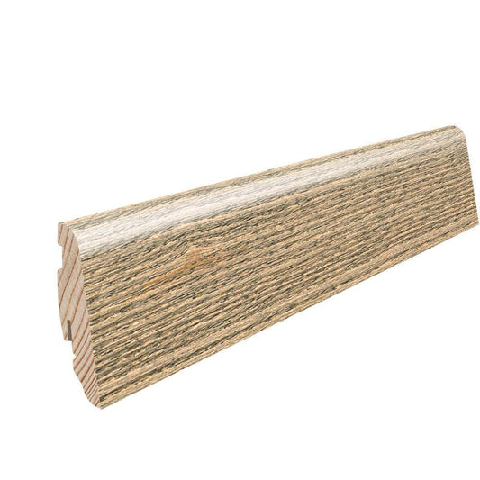 Stecksockelleiste 19x58mm 2,2m furniert geölt Esche tabakgrau