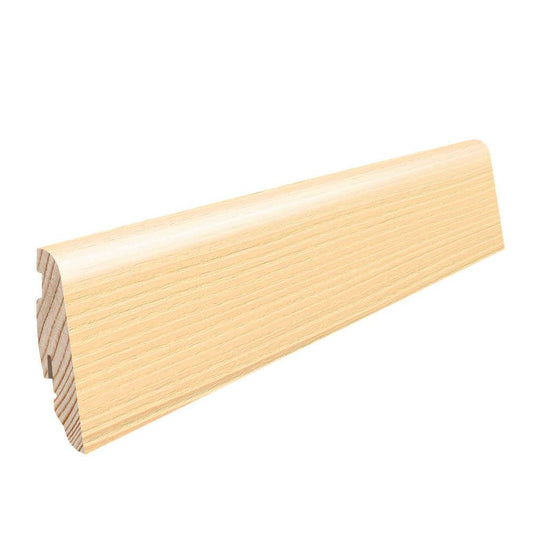 Stecksockelleiste 19x58mm 2,2m furniert geölt Tanne lichtweiß