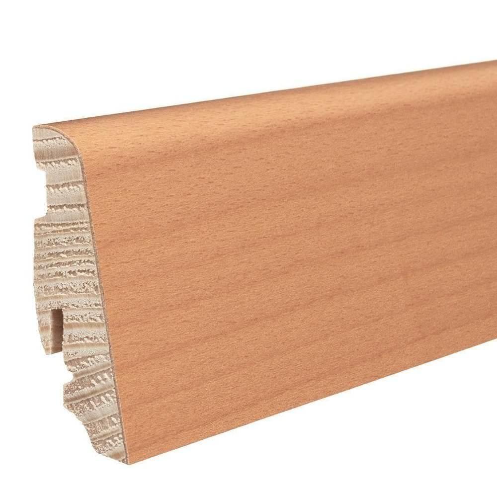 Stecksockelleiste 19x58mm 2,2m furniert matt-versiegelt Buche gedämpft
