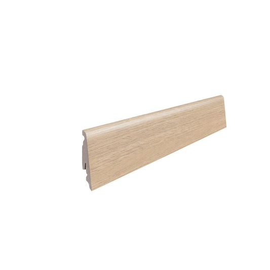 Stecksockelleiste 19x58mm 2,2m MDF-foliert Eiche Eleganza cremeweiß*