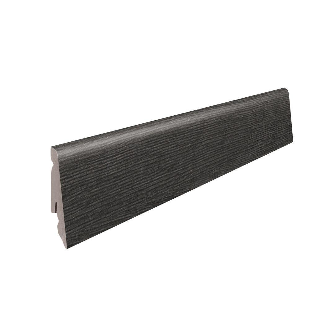 Stecksockelleiste 19x58mm 2,2m MDF-foliert Eiche Metallic schwarz*