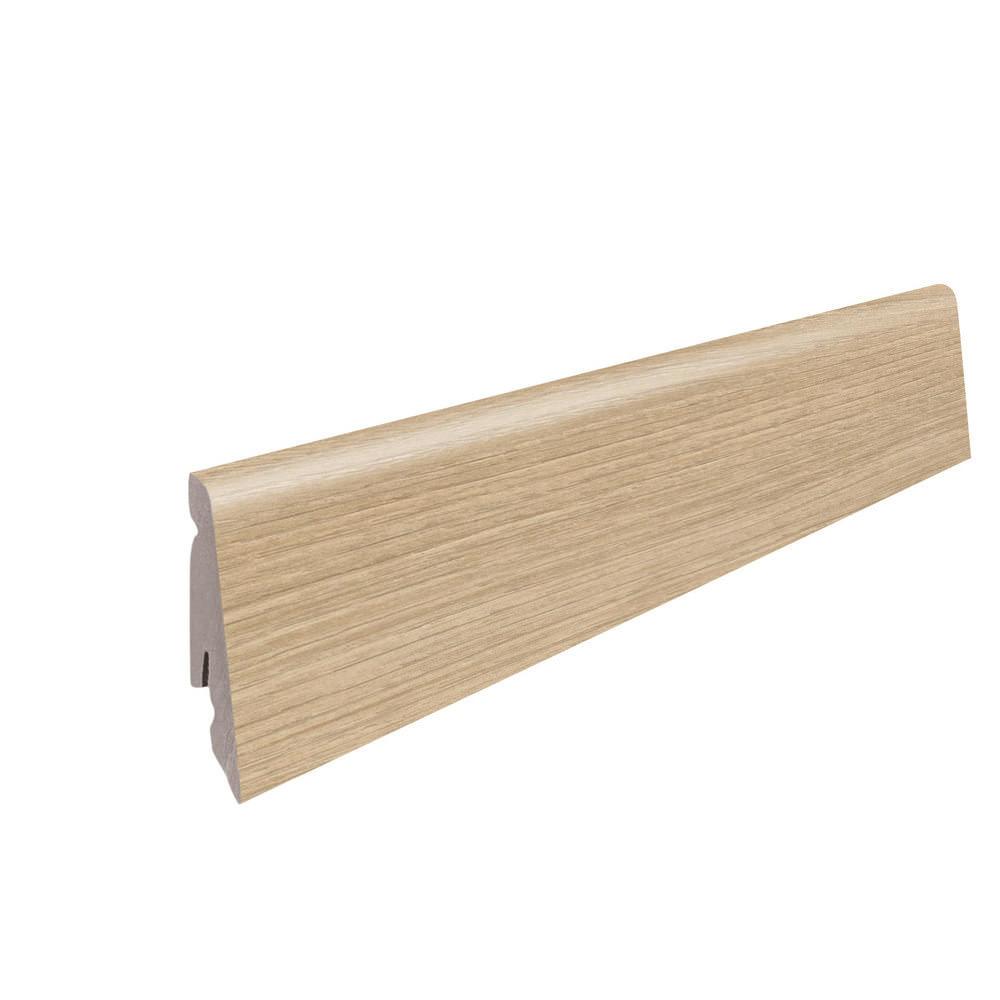 Stecksockelleiste 19x58mm 2,2m MDF-foliert Silberahorn Vario*