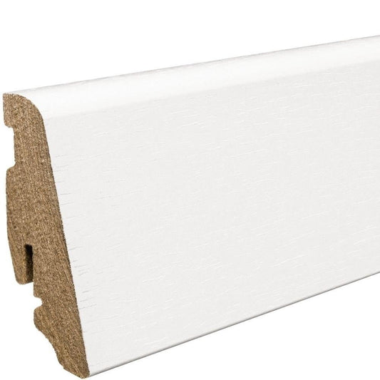 Stecksockelleiste 19x58mm 2,2m MDF-foliert weiß