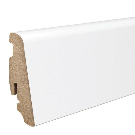 Stecksockelleiste 19x58mm 2,2m MDF-foliert weiß