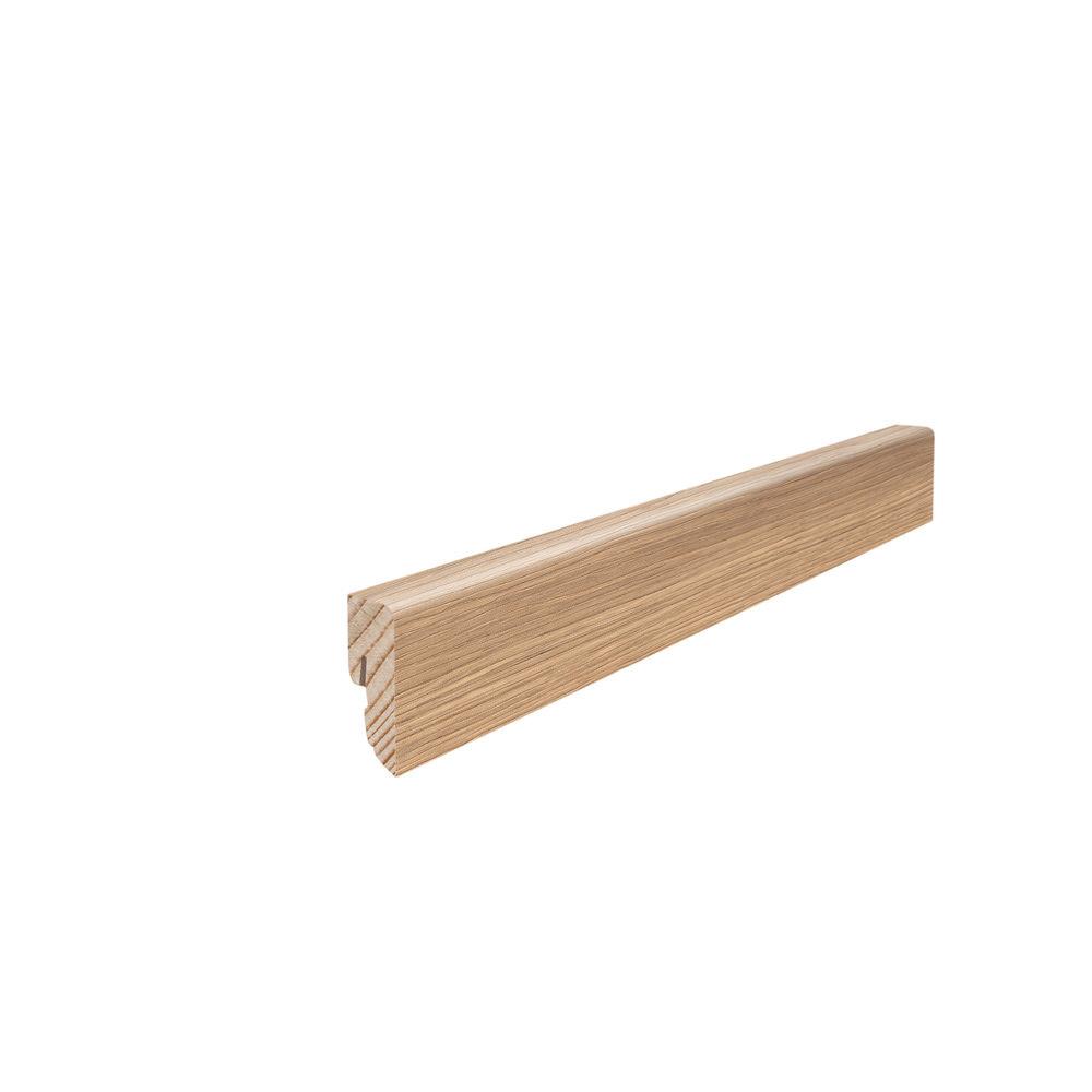 Stecksockelleiste Massivholzkern 16x40mm Kubus 2,2m furniert geölt Eiche puroweiß
