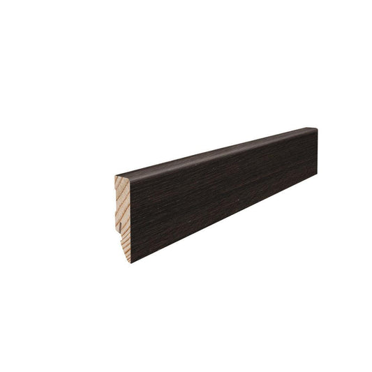 Stecksockelleiste Massivholzkern 16x58mm Kubus 2,2m furniert geölt Achateiche