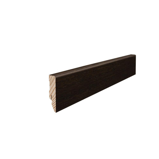 Stecksockelleiste Massivholzkern 16x58mm Kubus 2,2m furniert geölt Achateiche
