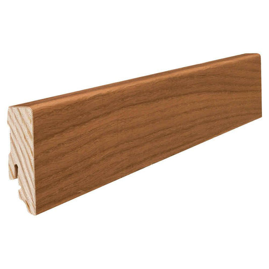 Stecksockelleiste Massivholzkern 16x58mm Kubus 2,2m furniert geölt Bernsteineiche