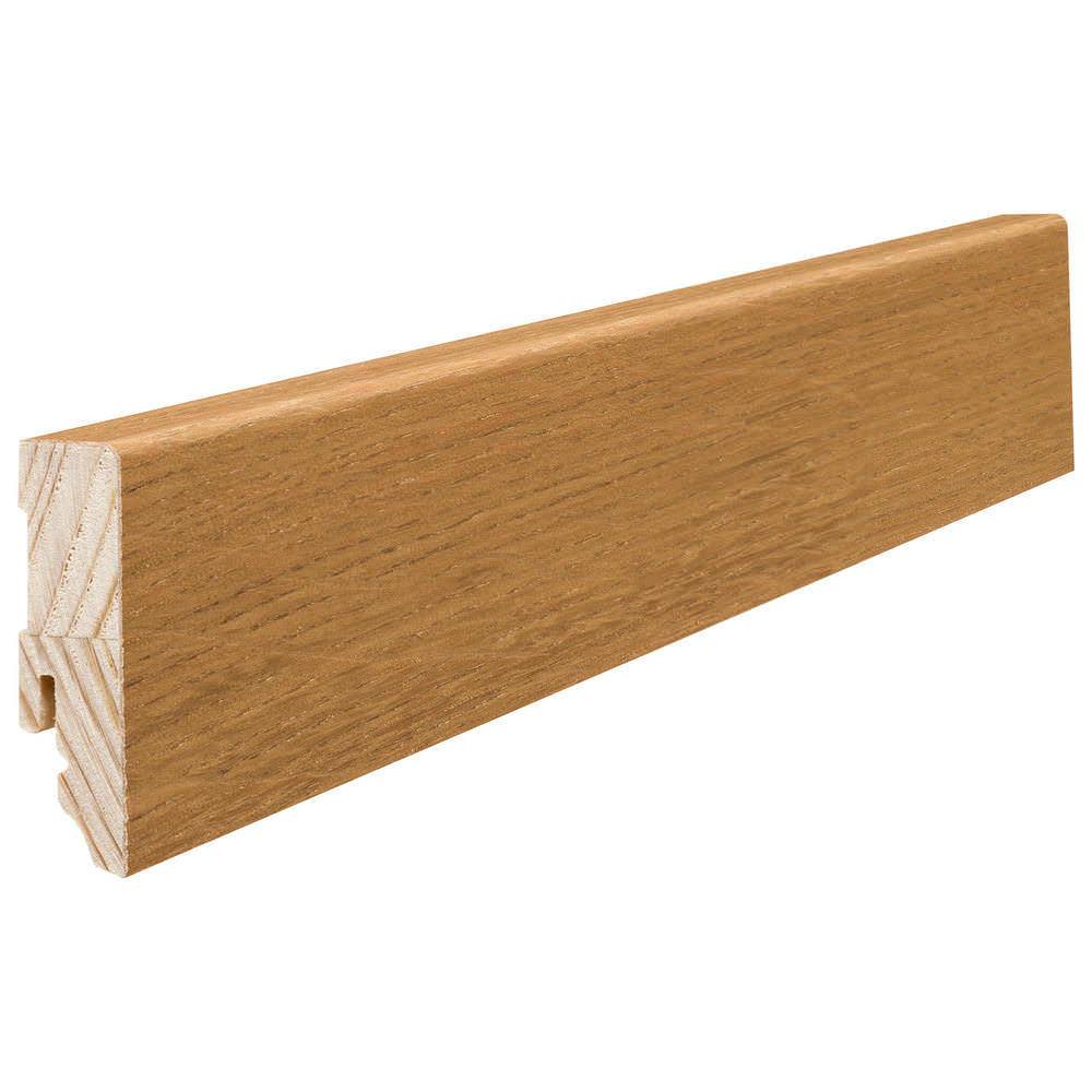 Stecksockelleiste Massivholzkern 16x58mm Kubus 2,2m furniert geölt Eiche