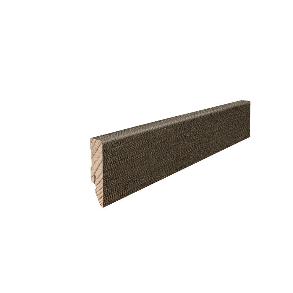 Stecksockelleiste Massivholzkern 16x58mm Kubus 2,2m furniert geölt Eiche schilfbraun