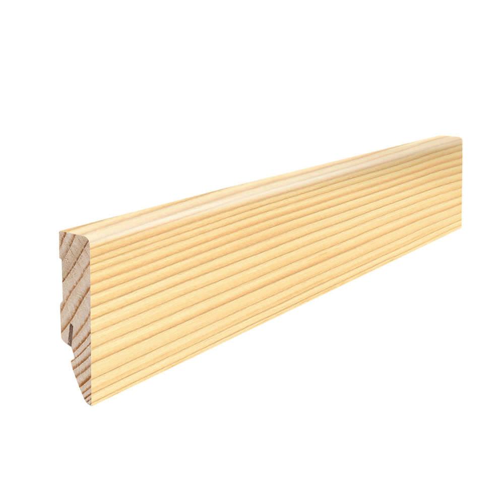 Stecksockelleiste Massivholzkern 16x58mm Kubus 2,2m furniert geölt Tanne