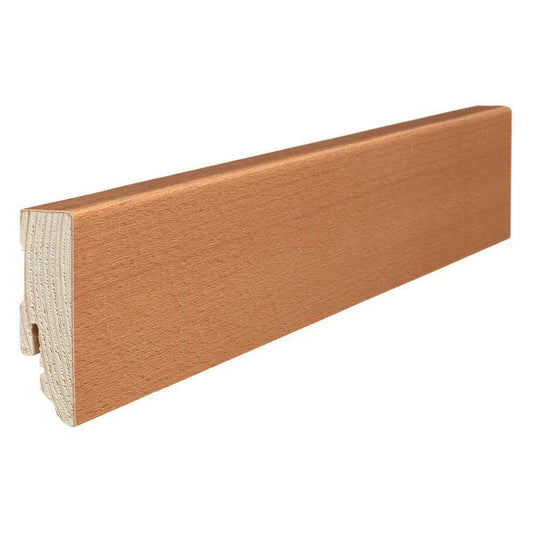 Stecksockelleiste Massivholzkern 16x58mm Kubus 2,2m furniert matt-versiegelt Buche gedämpft