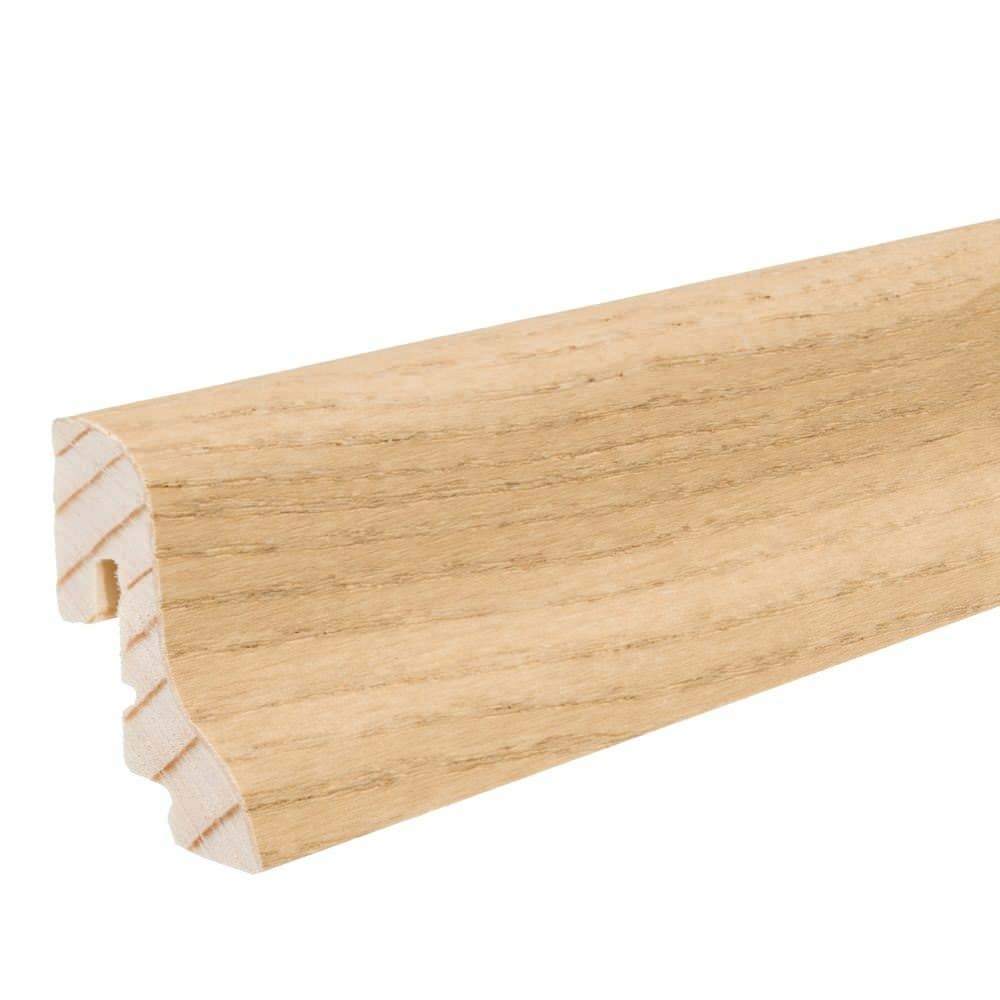 Stecksockelleiste Massivholzkern 19x39mm geschwungen 2,5m furniert geölt Eiche invisible