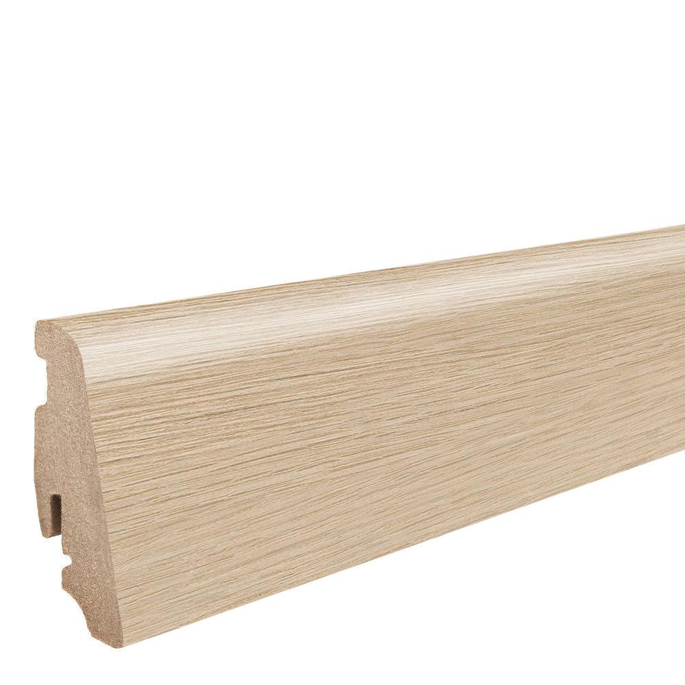 Stecksockelleiste Massivholzkern 19x58mm 2,2m foliert wasserresistent Eiche Picardie Puro*