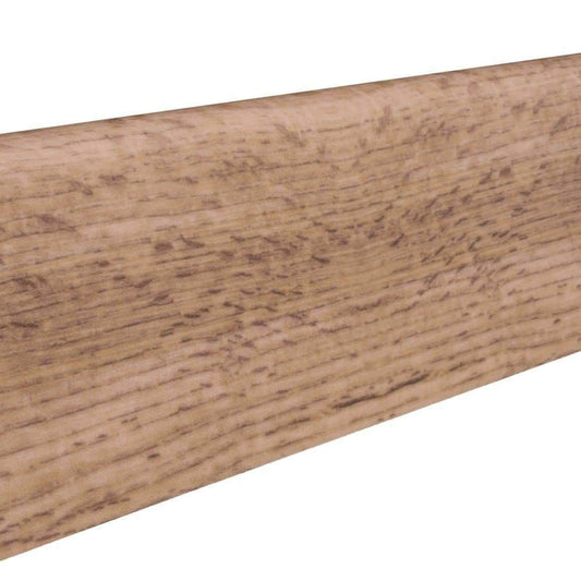 Stecksockelleiste Massivholzkern 19x58mm 2,2m foliert wasserresistent Eiche Provence natur*