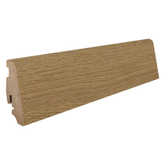 Stecksockelleiste Massivholzkern 19x58mm 2,2m foliert wasserresistent Eiche Sheffield natur*