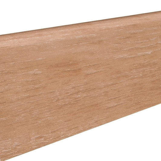 Stecksockelleiste Massivholzkern 19x58mm 2,2m foliert wasserresistent Feldeiche*