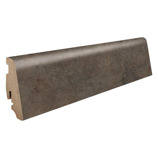 Stecksockelleiste Massivholzkern 19x58mm 2,2m foliert wasserresistent Rusted metal*