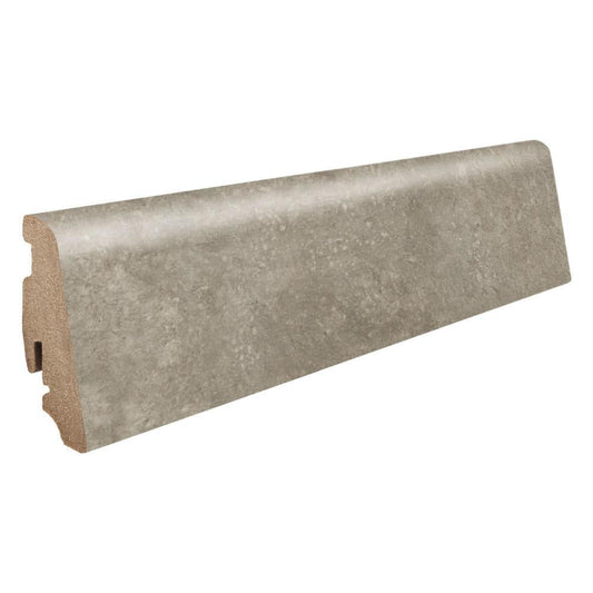 Stecksockelleiste Massivholzkern 19x58mm 2,2m foliert wasserresistent Sichtbeton greige*