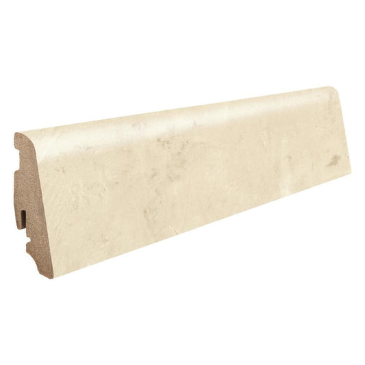 Stecksockelleiste Massivholzkern 19x58mm 2,2m foliert wasserresistent Urban white*