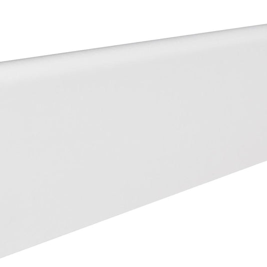 Stecksockelleiste Massivholzkern 19x58mm 2,2m foliert wasserresistent weiß Marmor weiß*