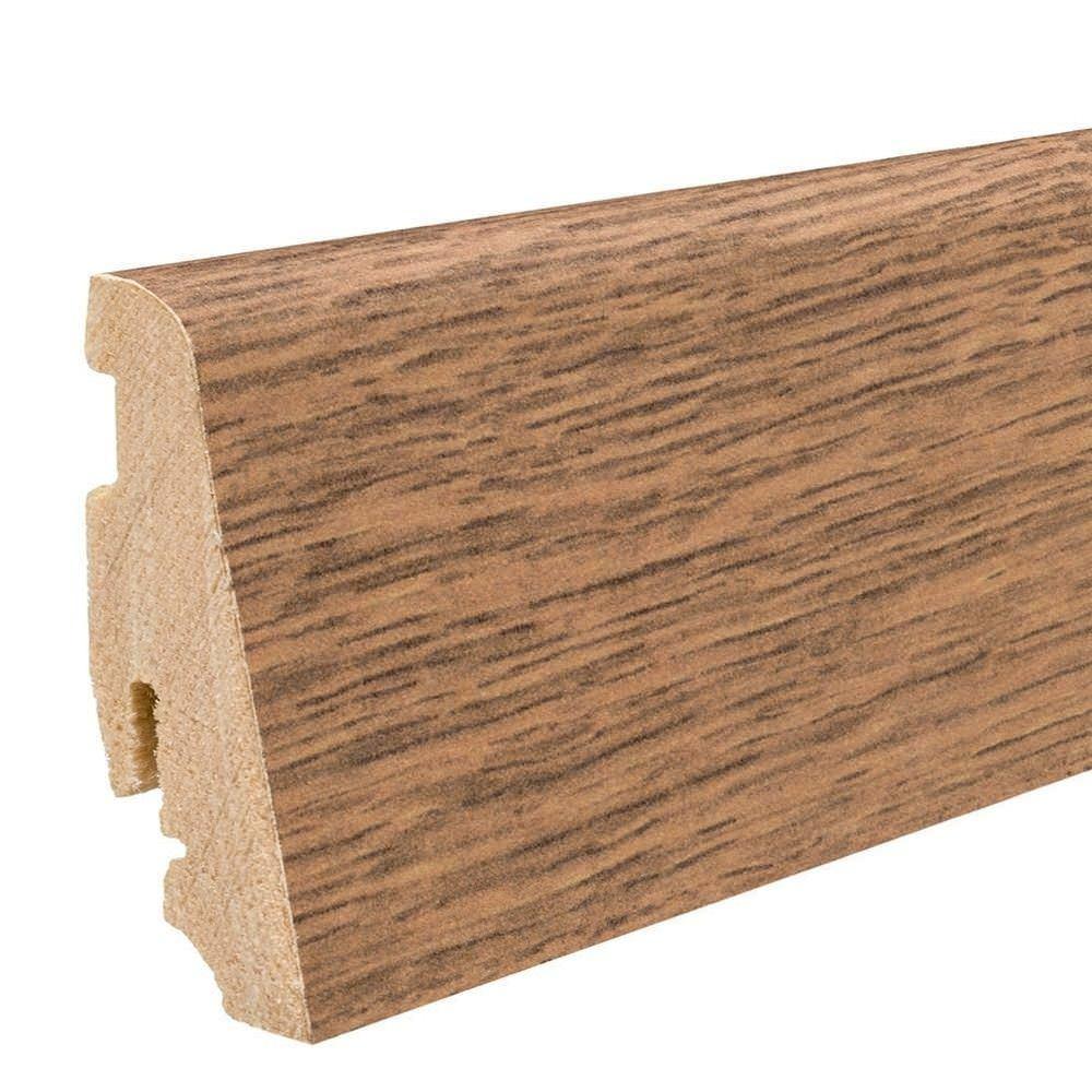 Stecksockelleiste Massivholzkern 19x58mm 2,2m wasserresistent Bergeiche*
