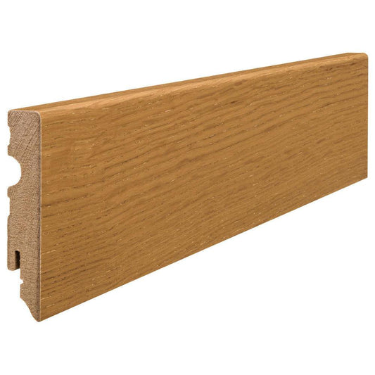 Stecksockelleiste MDF-Kern 15x80mm Kubus 2,2m furniert geölt Eiche